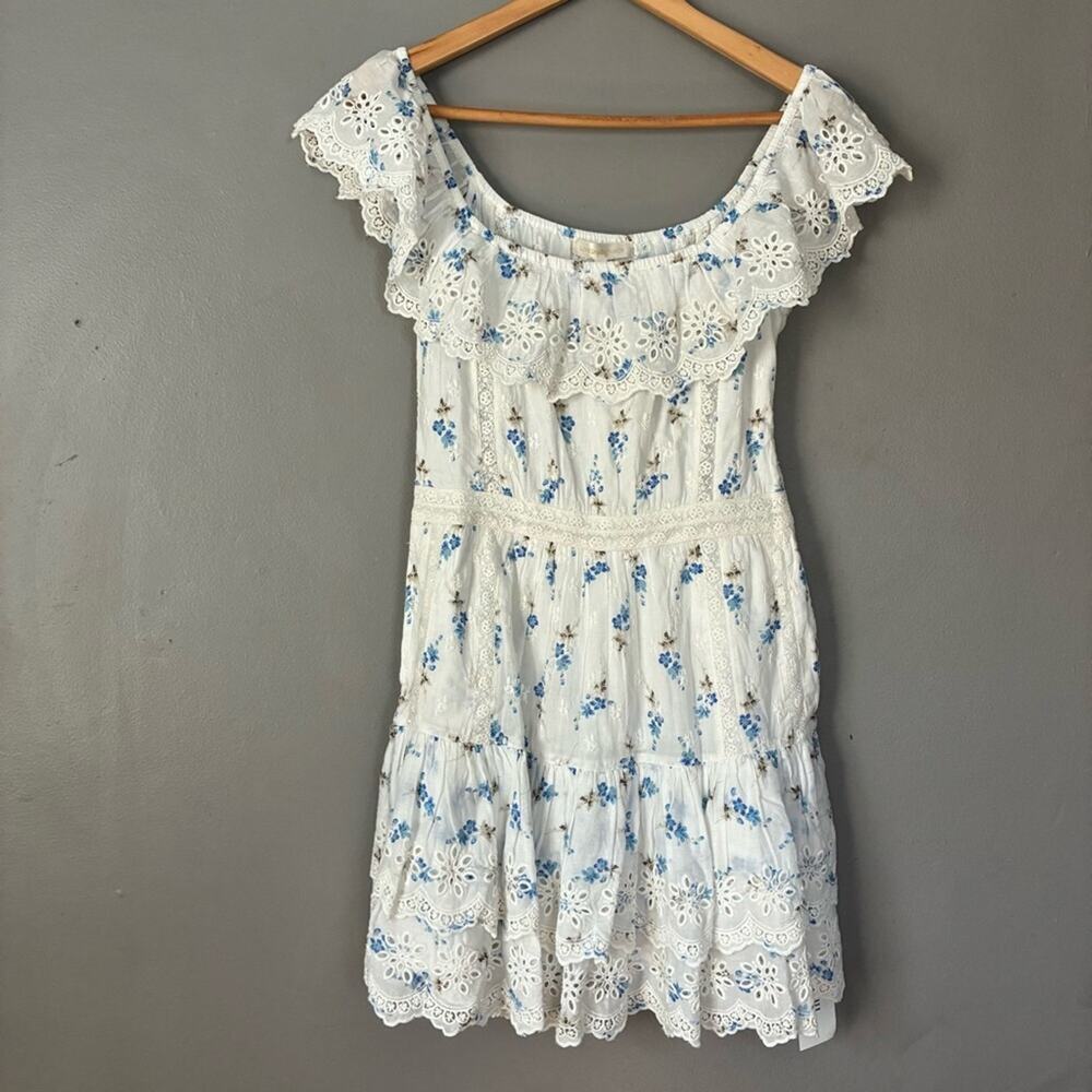 LoveShackFancy Cotton mini dress | Feminine Cottagecore Coquette Eyelet Spring 2 - Picture 12 of 14